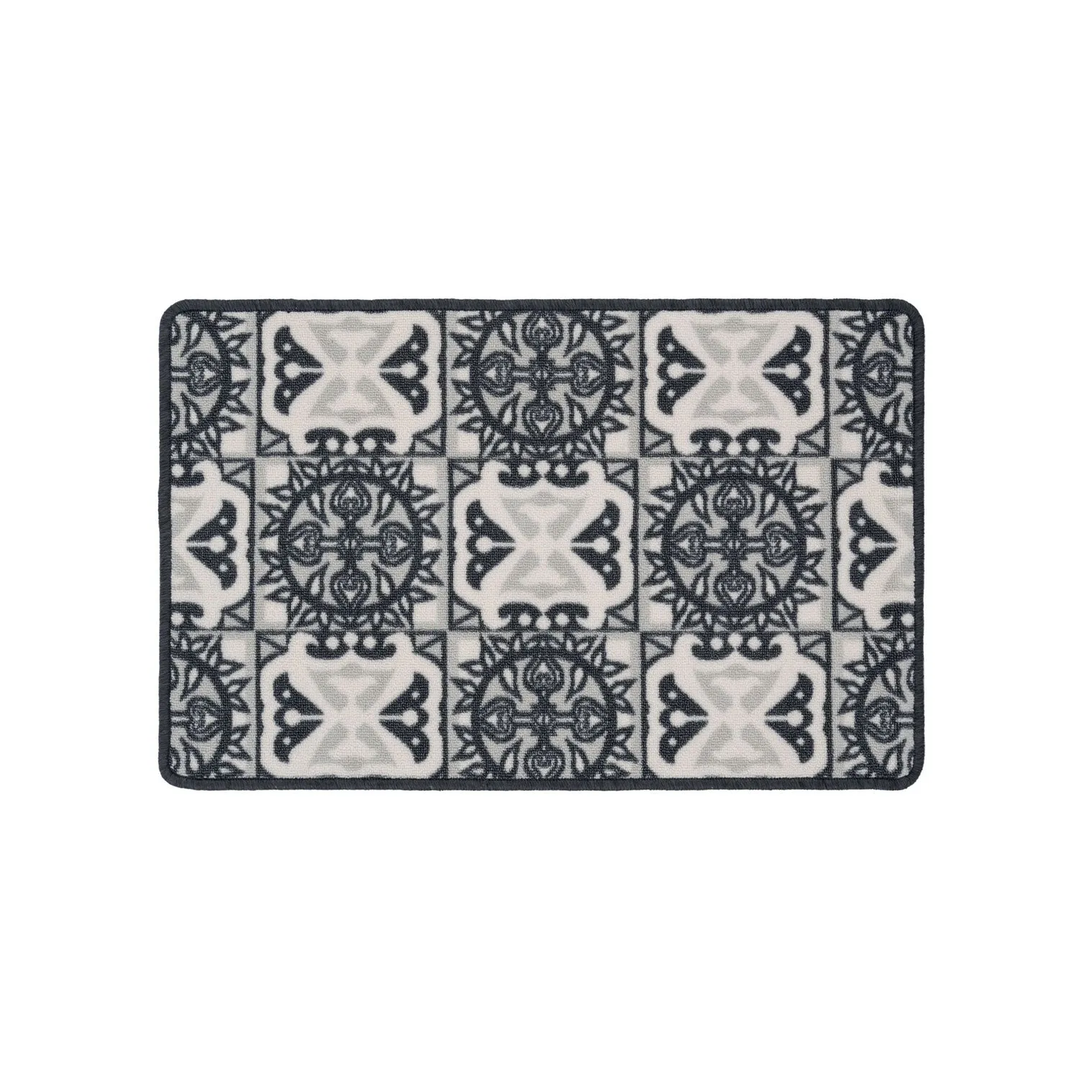 Non Slip Grey Mosaic Mat