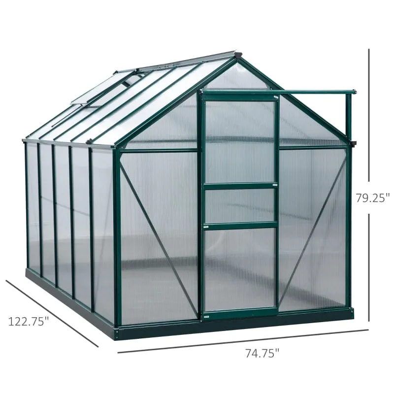 Outsunny 10' x 6' x 7' Polycarbonate Portable Walk-In Garden Greenhouse - 845-059V01