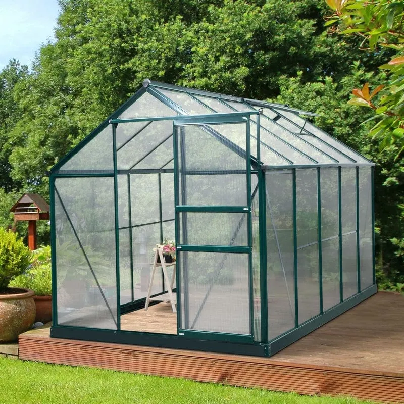 Outsunny 10' x 6' x 7' Polycarbonate Portable Walk-In Garden Greenhouse - 845-059V01