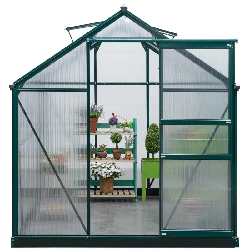 Outsunny 10' x 6' x 7' Polycarbonate Portable Walk-In Garden Greenhouse - 845-059V01