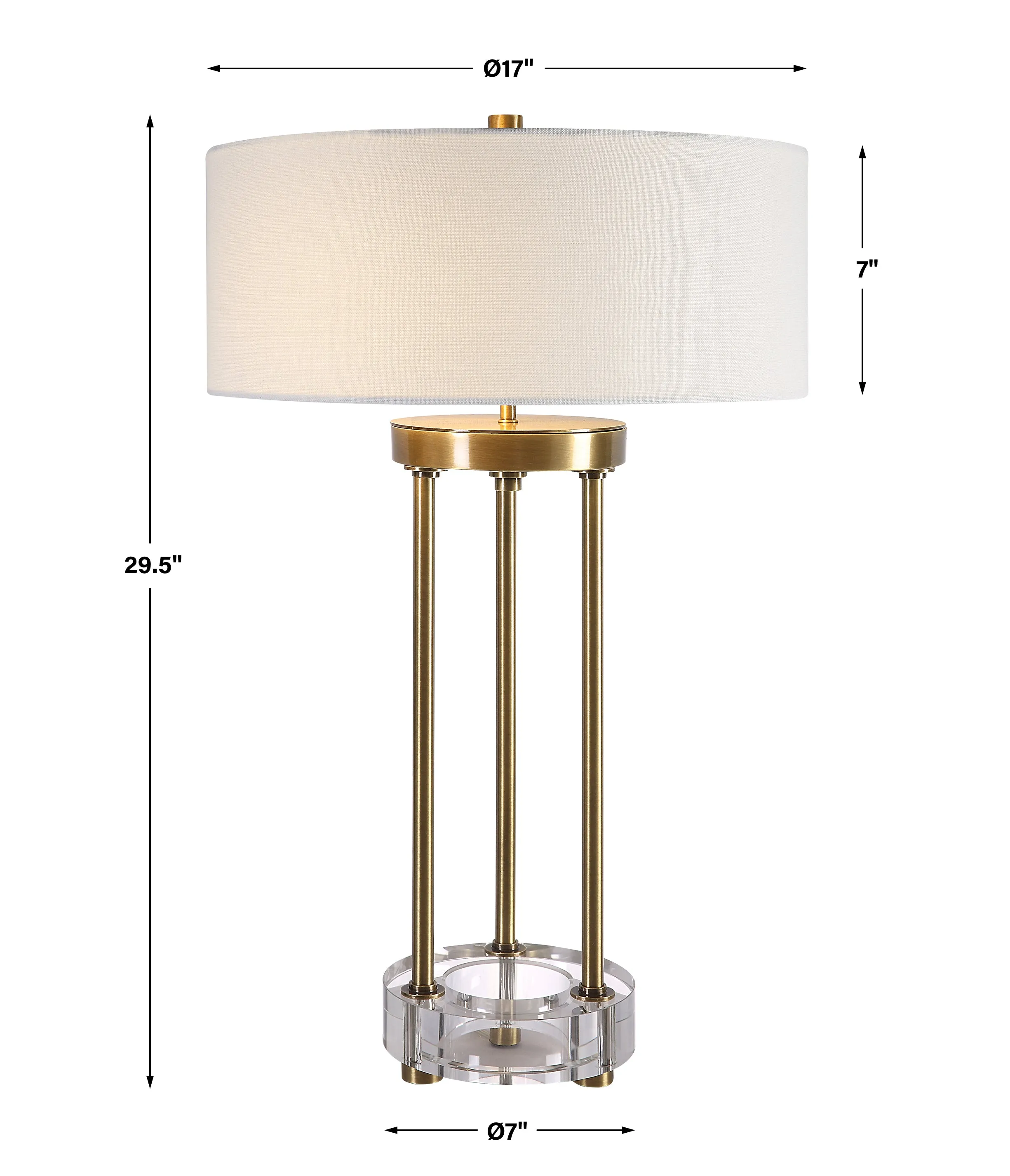 Pantheon Brass Rod Table Lamp