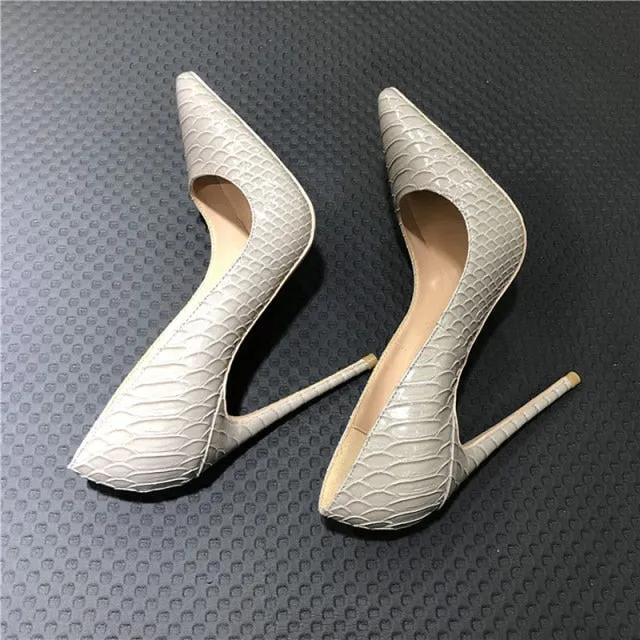 Party Chic CrocLuxe Slip-on Heel Pumps