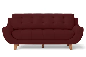 Perugia 4 Seater Sofa Red Leather