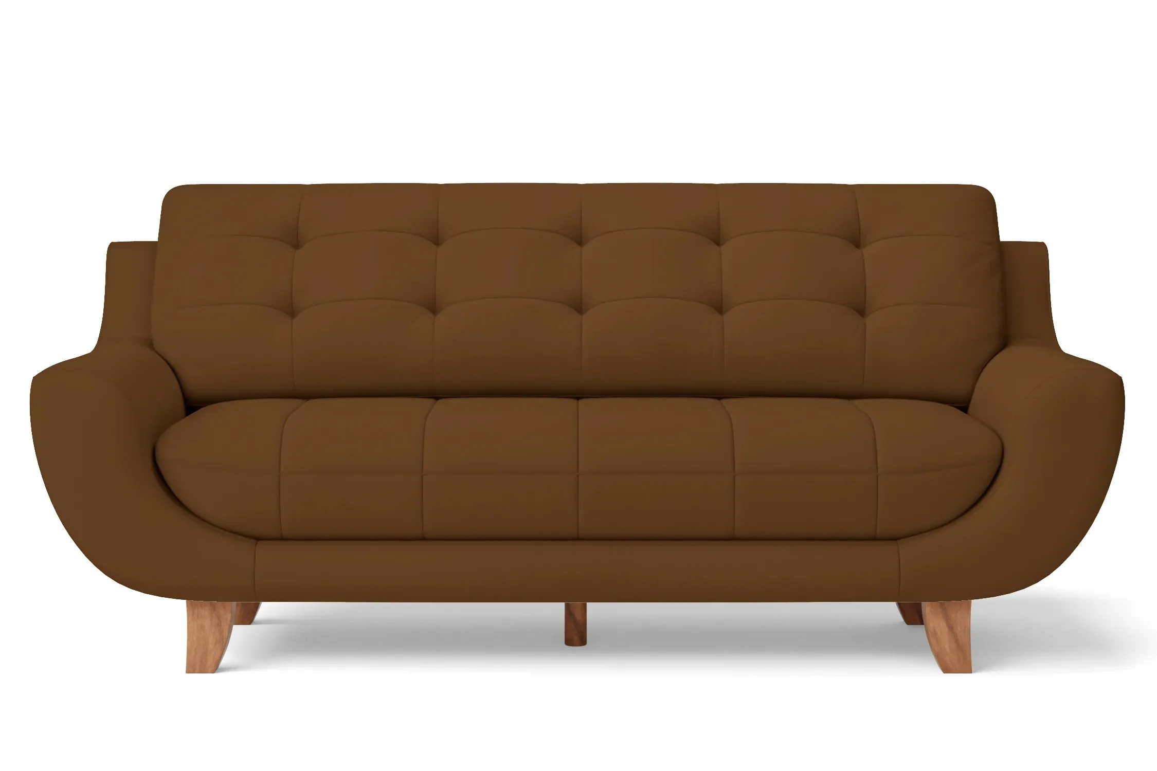 Perugia 4 Seater Sofa Walnut Brown Leather