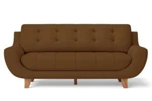 Perugia 4 Seater Sofa Walnut Brown Leather