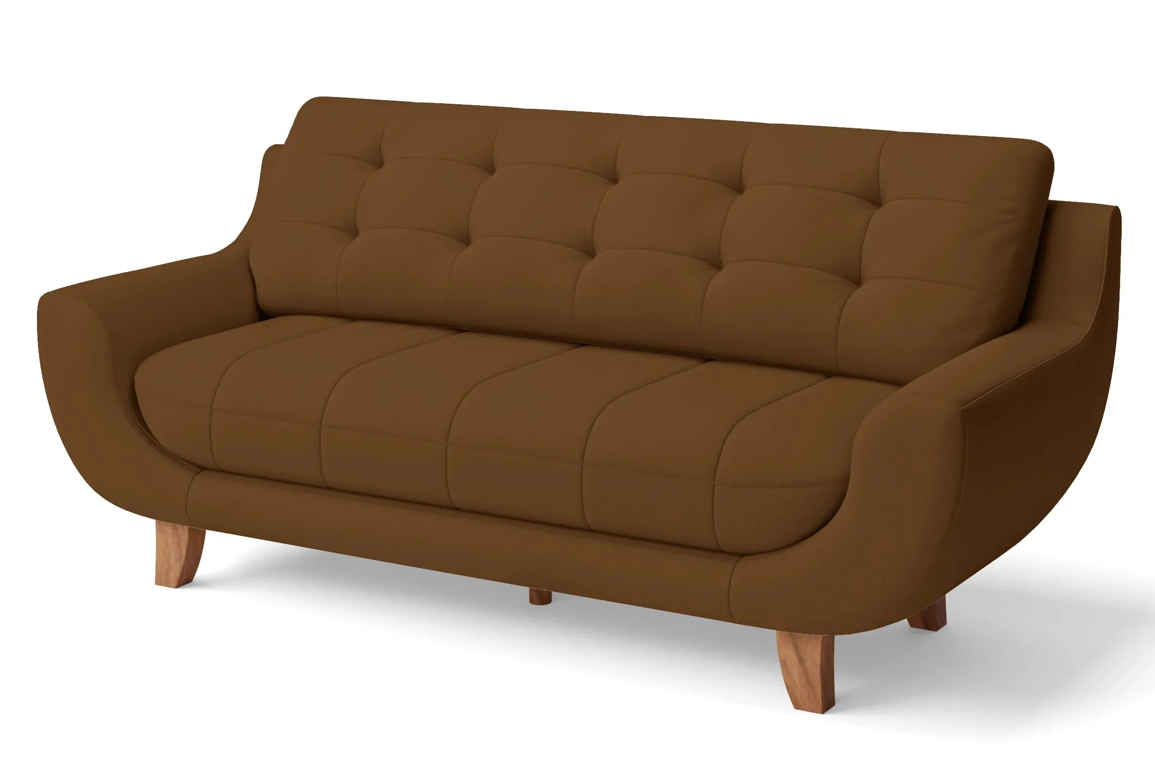 Perugia 4 Seater Sofa Walnut Brown Leather