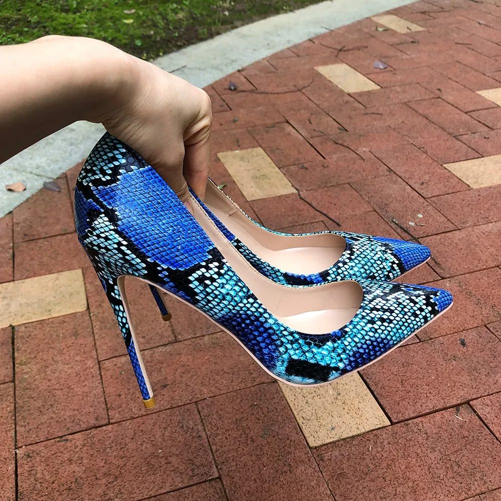 Python Chic Pointed Toe Stiletto Pumps