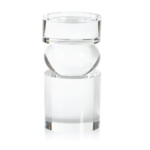 Rialto Clear Crystal Pillar Holder - Tall