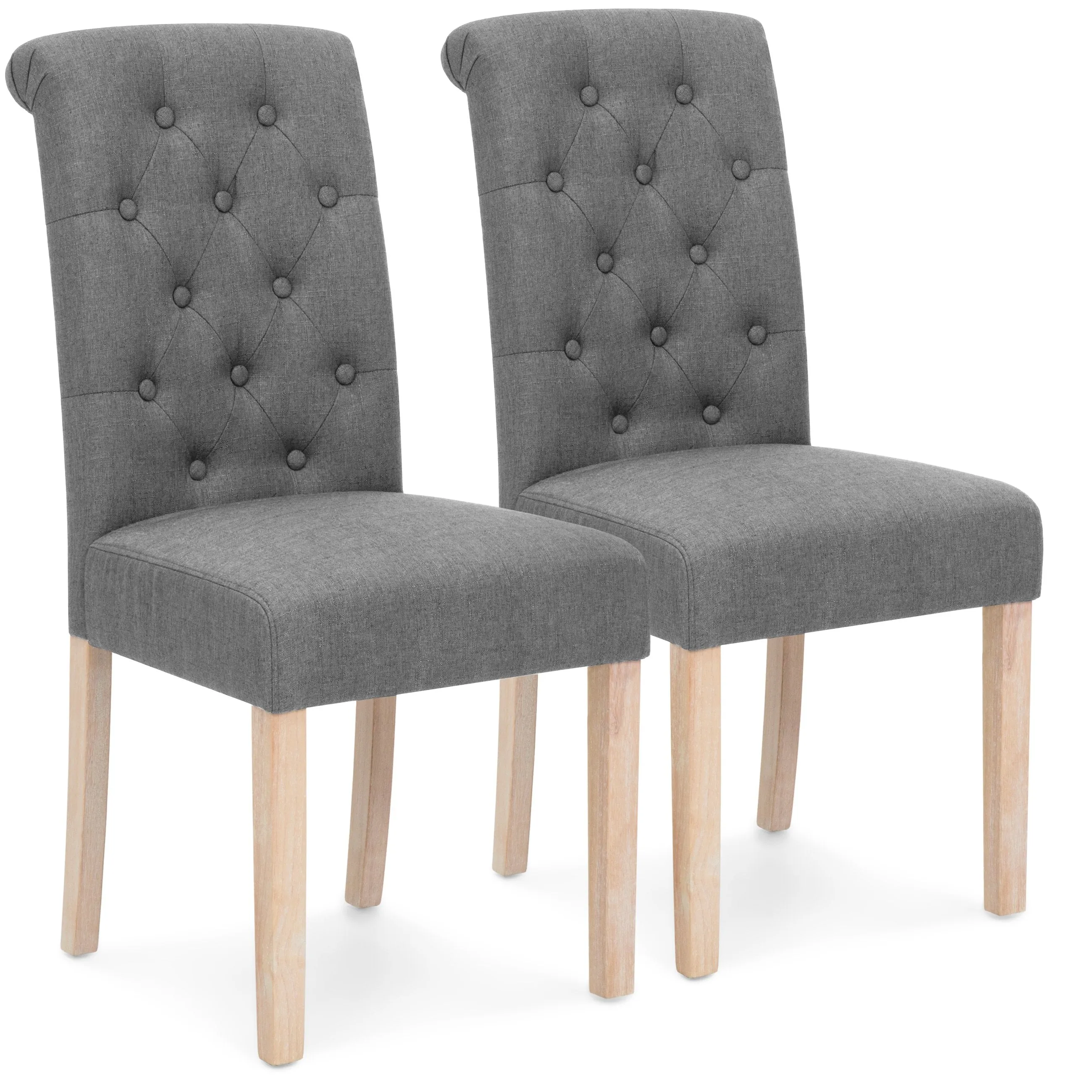 Set of 2 Tufted Parsons Dining Chairs