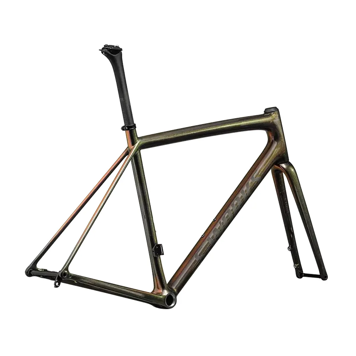 SPECIALIZED SWORKS AETHOS Road Frameset 2025 - GLOSS CARBON   MAGENTA-GOLD EDGE FADE   ALL OVER GOLD PEARL 25% / SATIN METALLIC OBSIDIAN