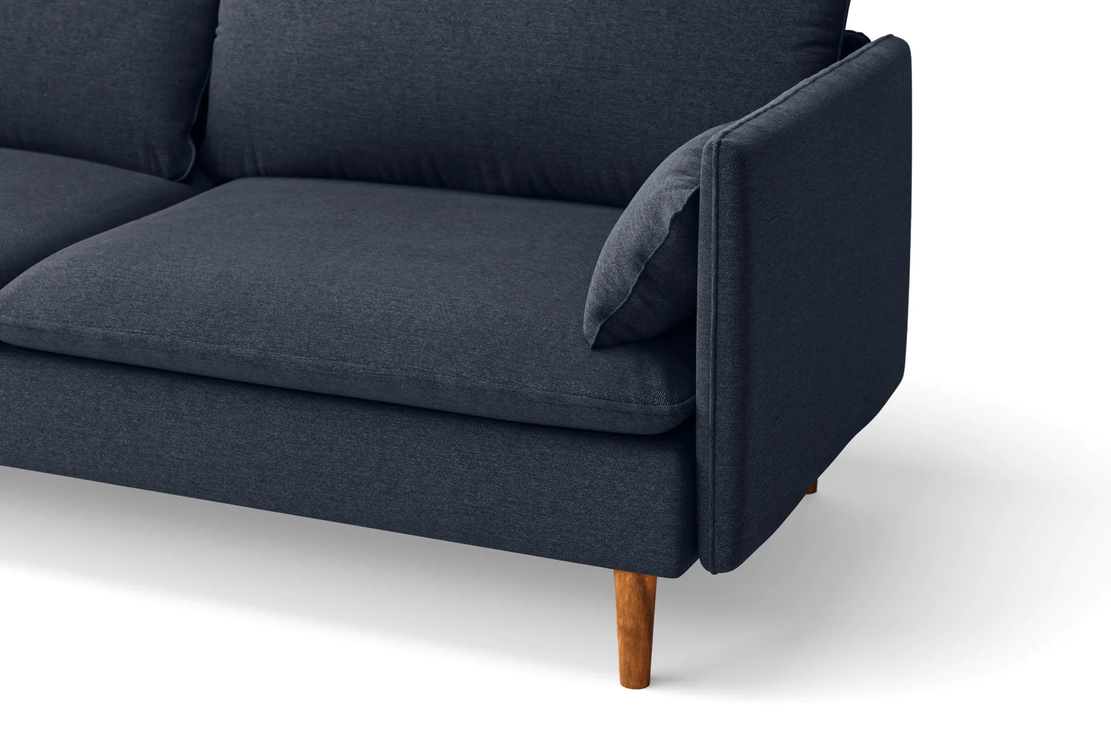 Tirreni 2 Seater Sofa Dark Blue Linen Fabric