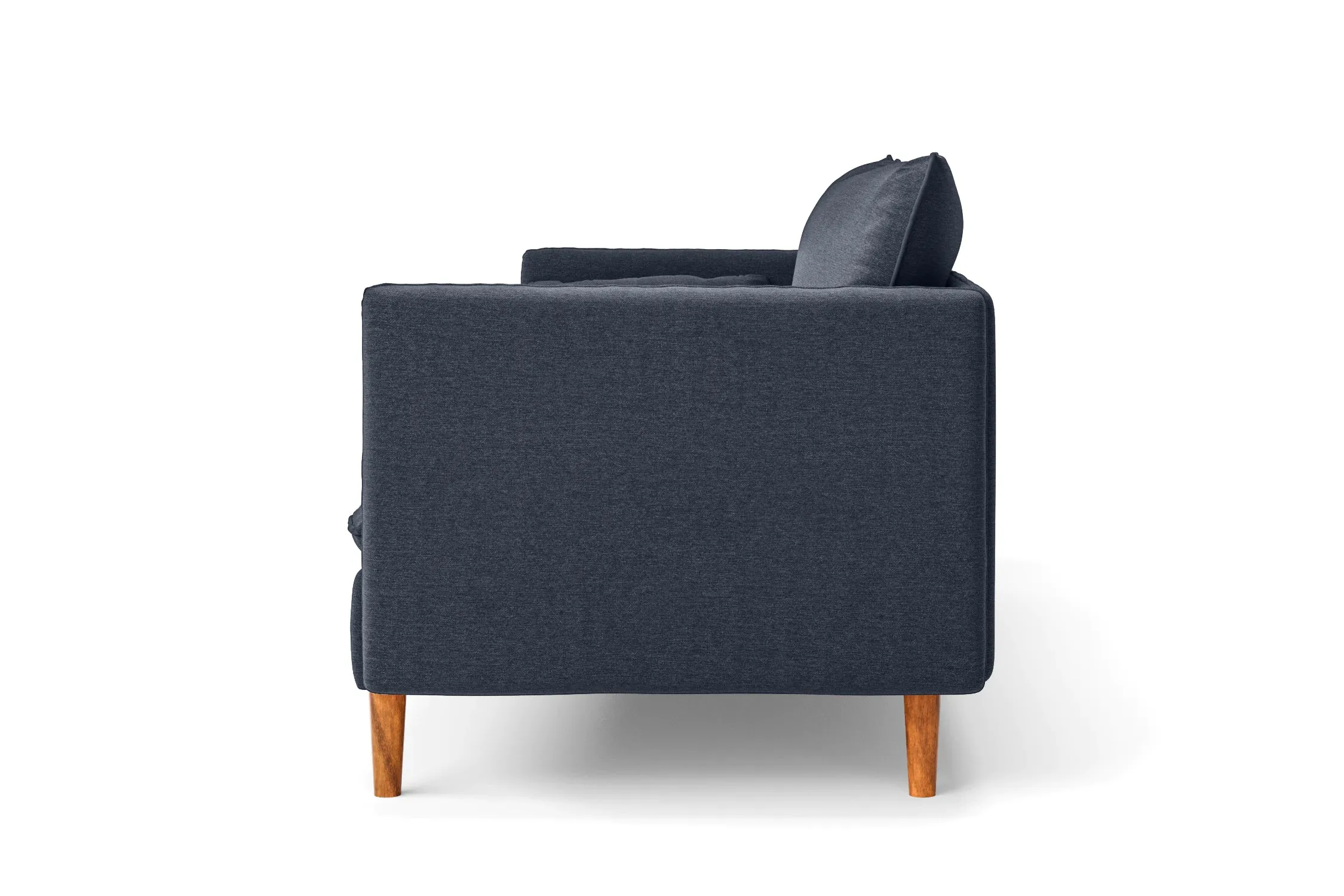 Tirreni 2 Seater Sofa Dark Blue Linen Fabric