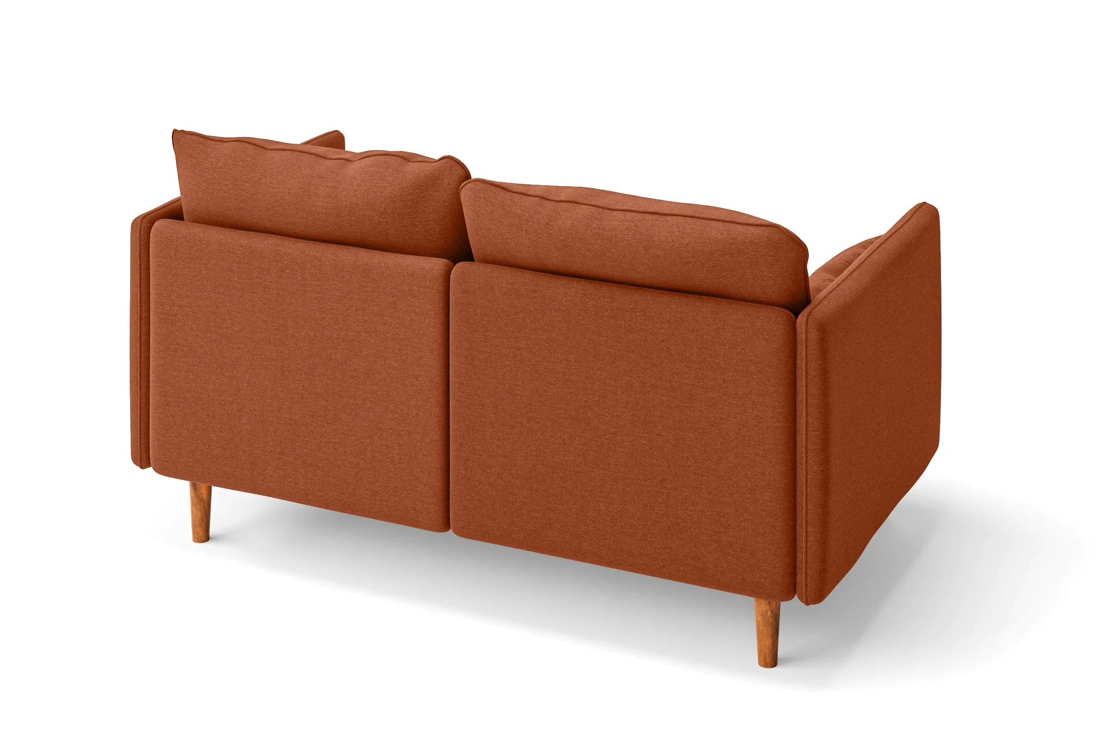 Tirreni 2 Seater Sofa Orange Linen Fabric