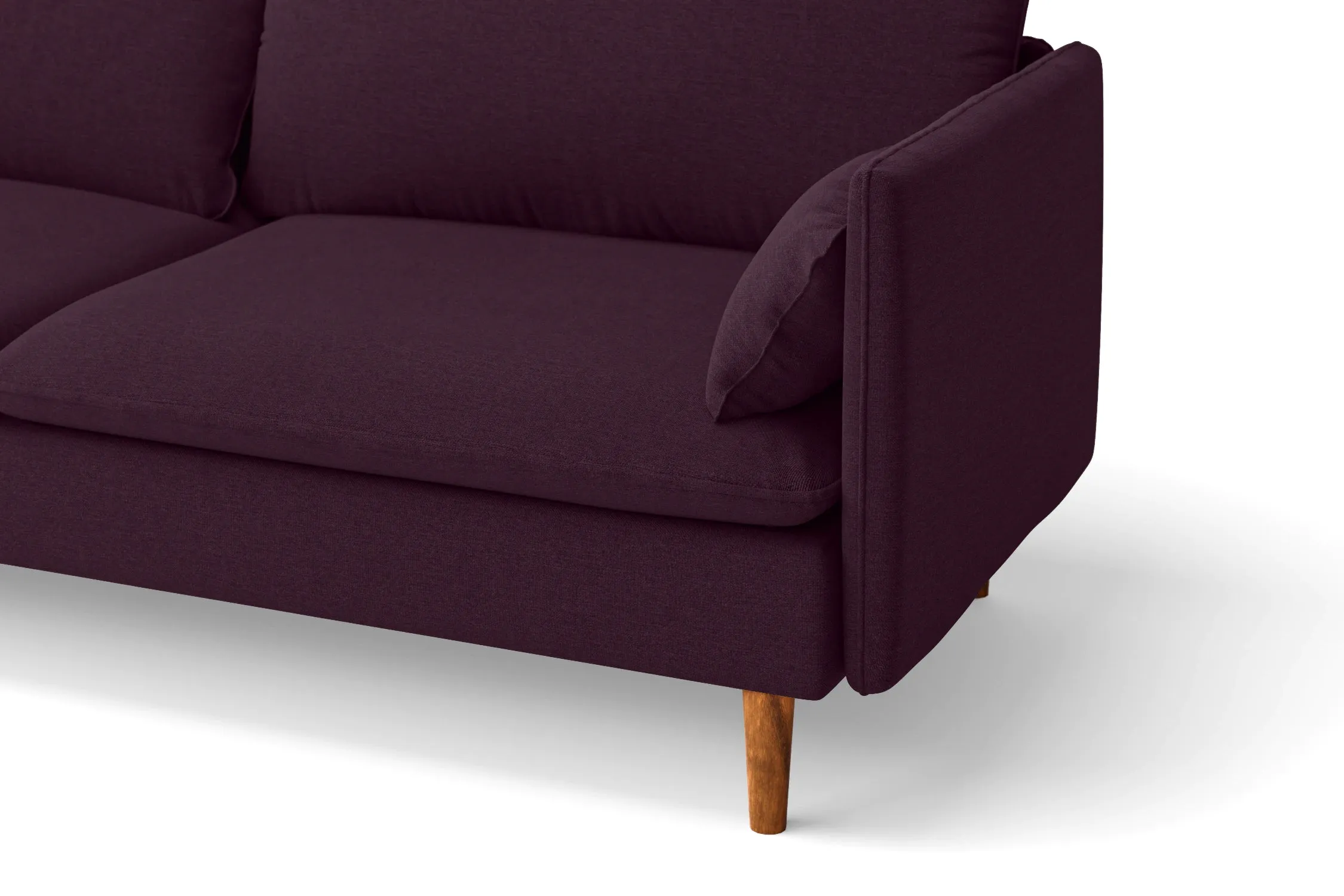 Tirreni 3 Seater Sofa Purple Linen Fabric