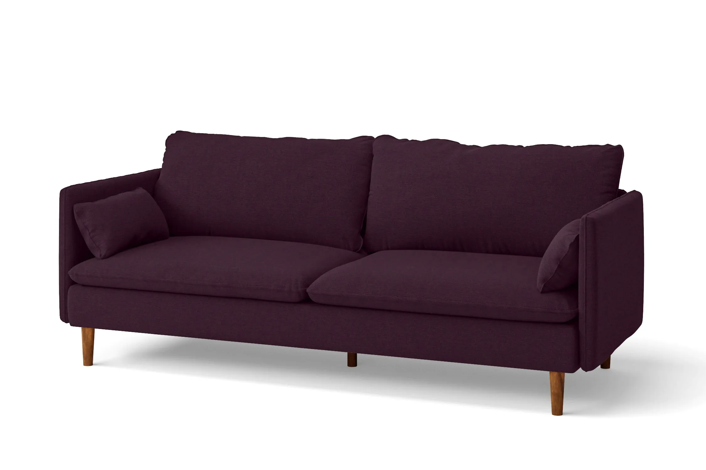 Tirreni 3 Seater Sofa Purple Linen Fabric