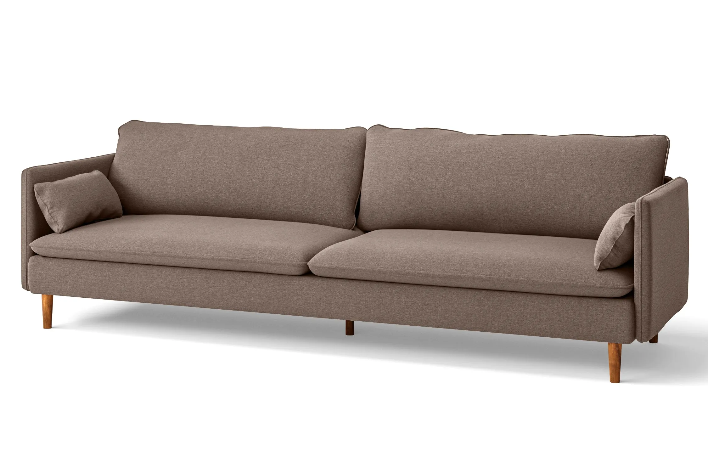 Tirreni 4 Seater Sofa Caramel Linen Fabric