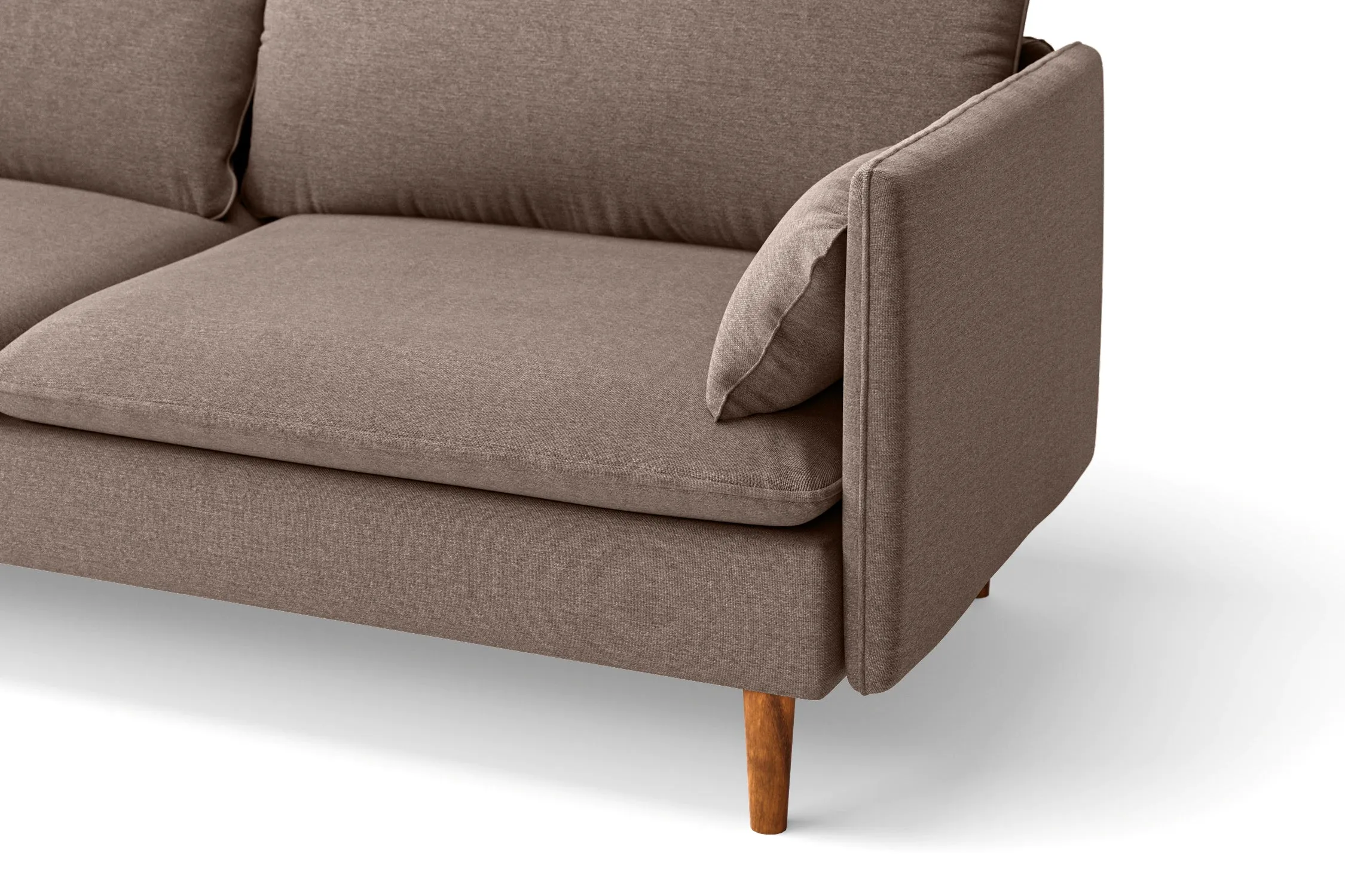 Tirreni 4 Seater Sofa Caramel Linen Fabric