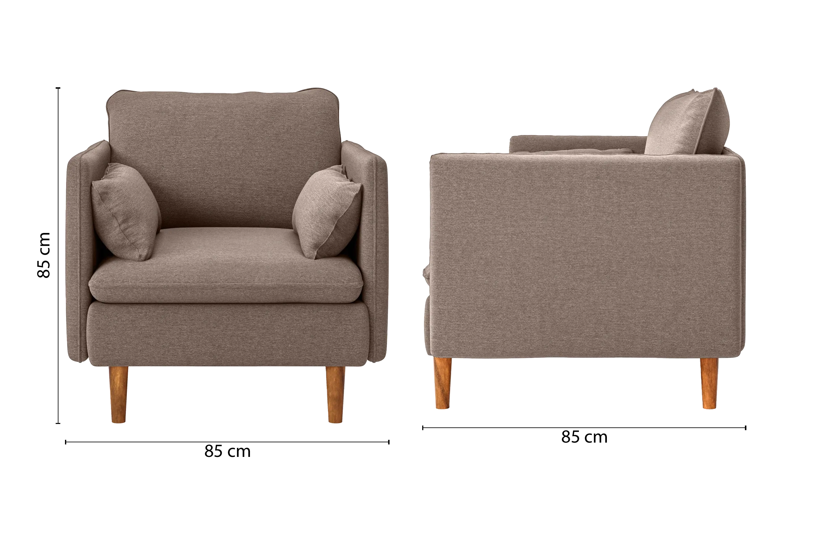 Tirreni Armchair Caramel Linen Fabric