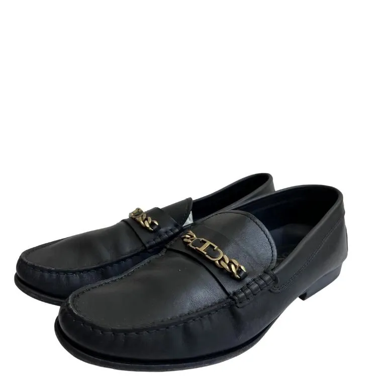 Tods Logo Plaque Loafers