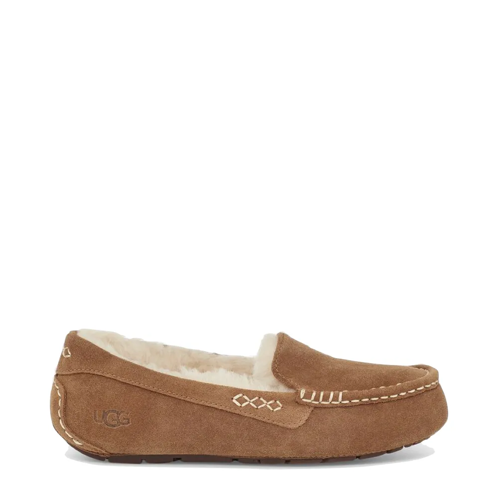 UGG Women's Ansley Sheepskin Slipper (Chestnut)