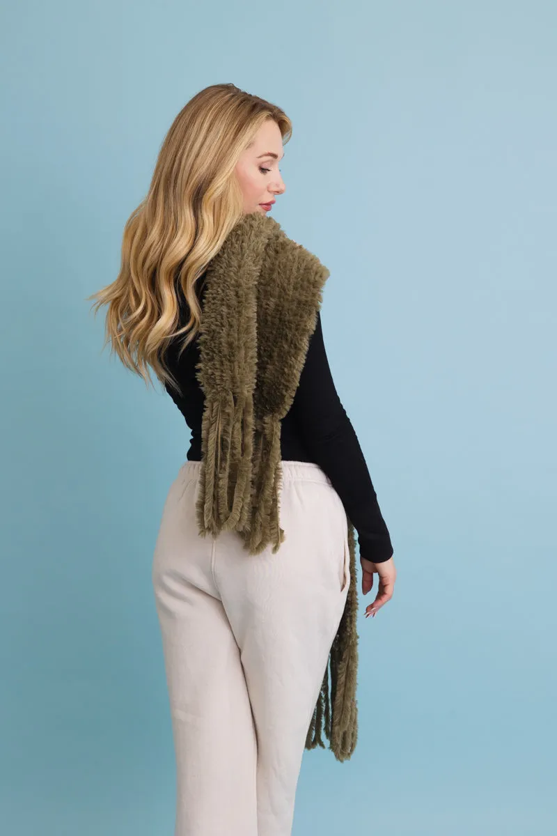 Ultra Soft Boucle Fringe Blanket Scarf