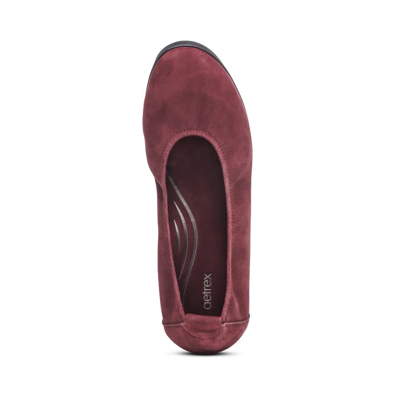 WOMEN'S AETREX BRIANNA BALLET FLAT | BURGUNDY