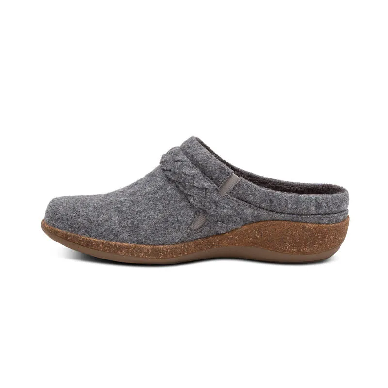 WOMEN'S AETREX LIBBY COMFORT CLOG | GREY WOOL