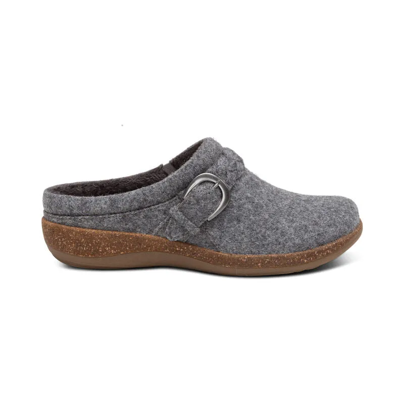 WOMEN'S AETREX LIBBY COMFORT CLOG | GREY WOOL