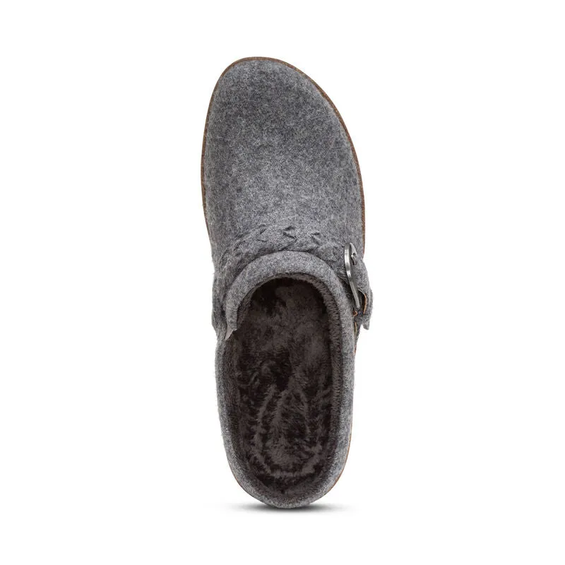 WOMEN'S AETREX LIBBY COMFORT CLOG | GREY WOOL