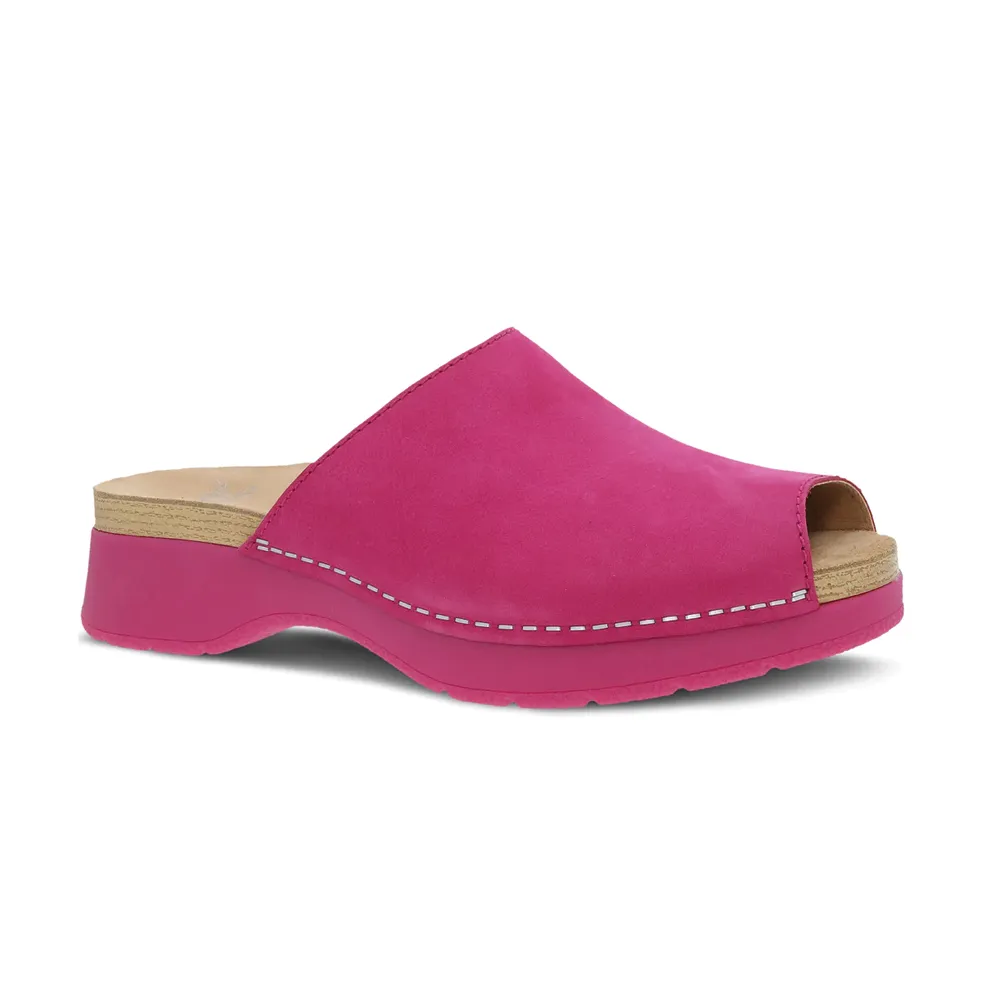 Women's Dansko Ravyn Sandal Color: Fuchsia Milled Nubuck