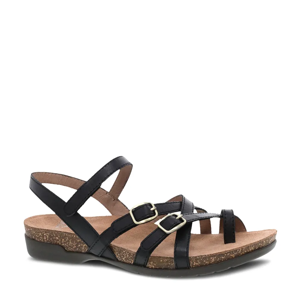 Women's Dansko Roslyn Color: Black Waxy Burnished Sandal