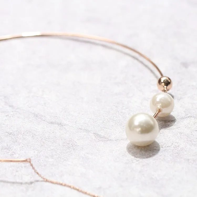 Women's Elegant Pearl Chain Necklace