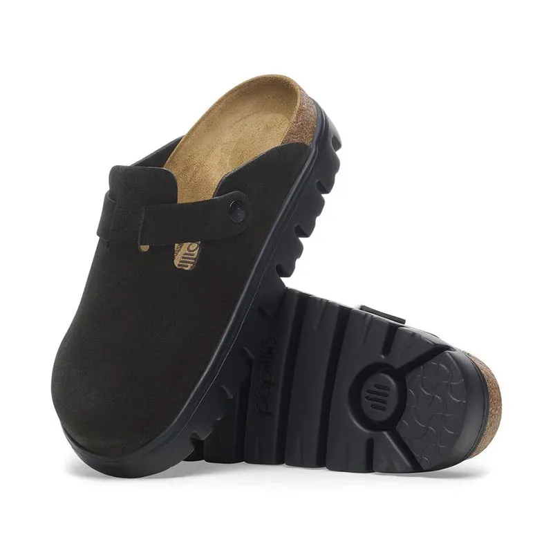 Women's Papillio by Birkenstock Boston Narrow Chunky Black Suede