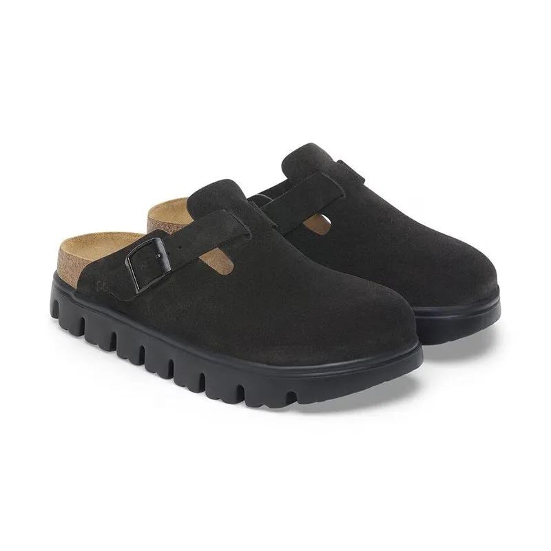 Women's Papillio by Birkenstock Boston Narrow Chunky Black Suede