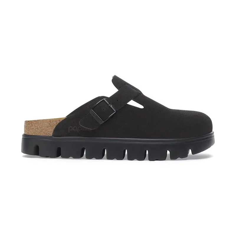 Women's Papillio by Birkenstock Boston Narrow Chunky Black Suede