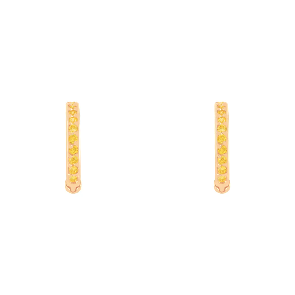 Yellow Gemstone Hoop Earring