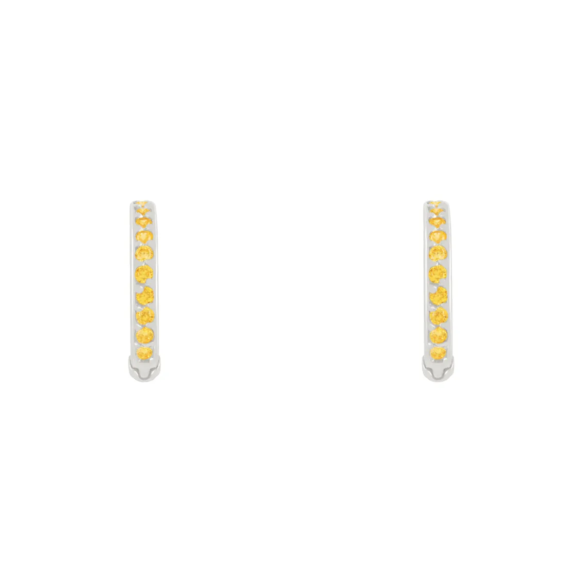 Yellow Gemstone Hoop Earring