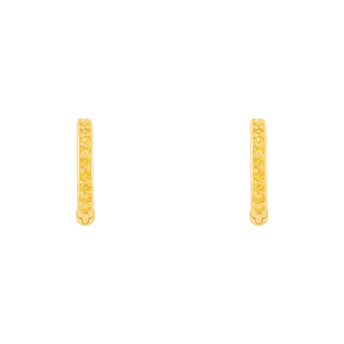 Yellow Gemstone Hoop Earring